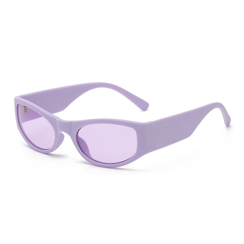 Darcy Oval Purple Sunglasses