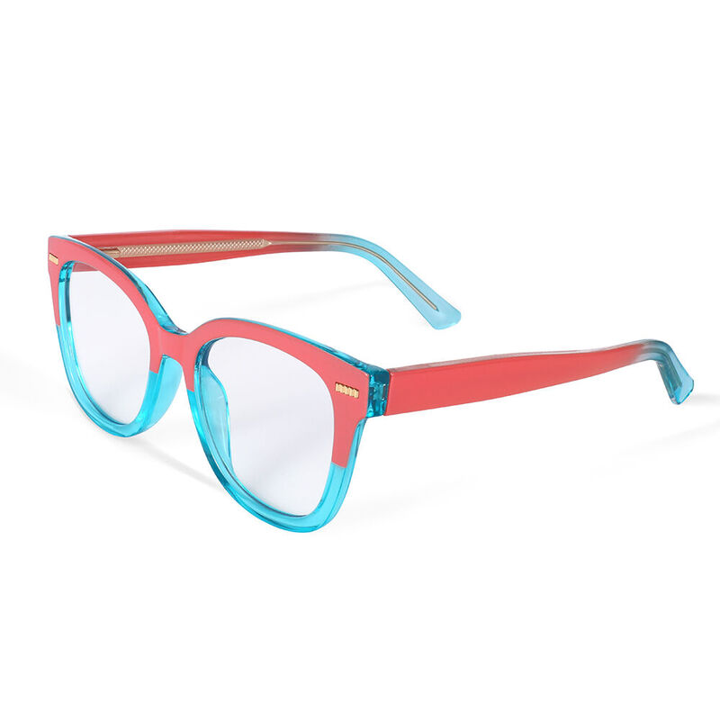 Amaranth Square Pink Blue Glasses
