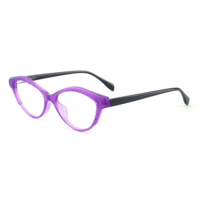 Casey Oval Purple Glasses