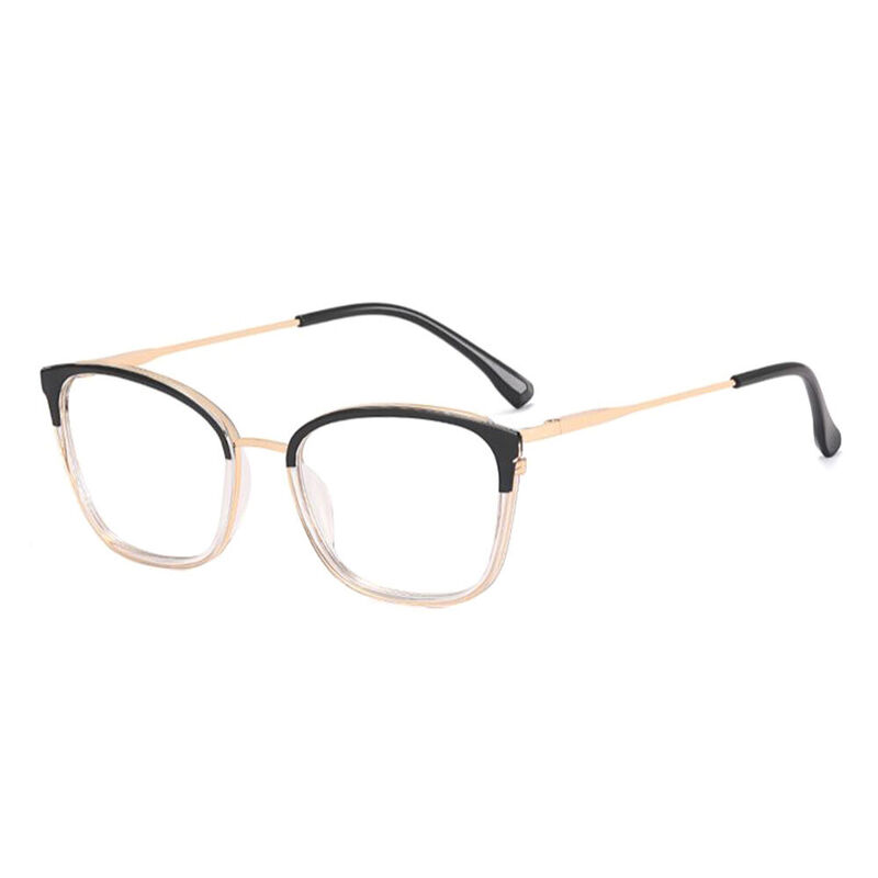 Austen Square Black Clear Glasses