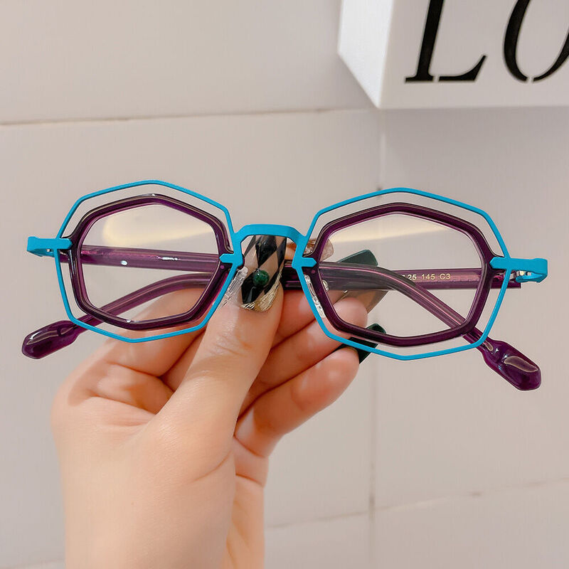 Rone Geometric Purple Glasses