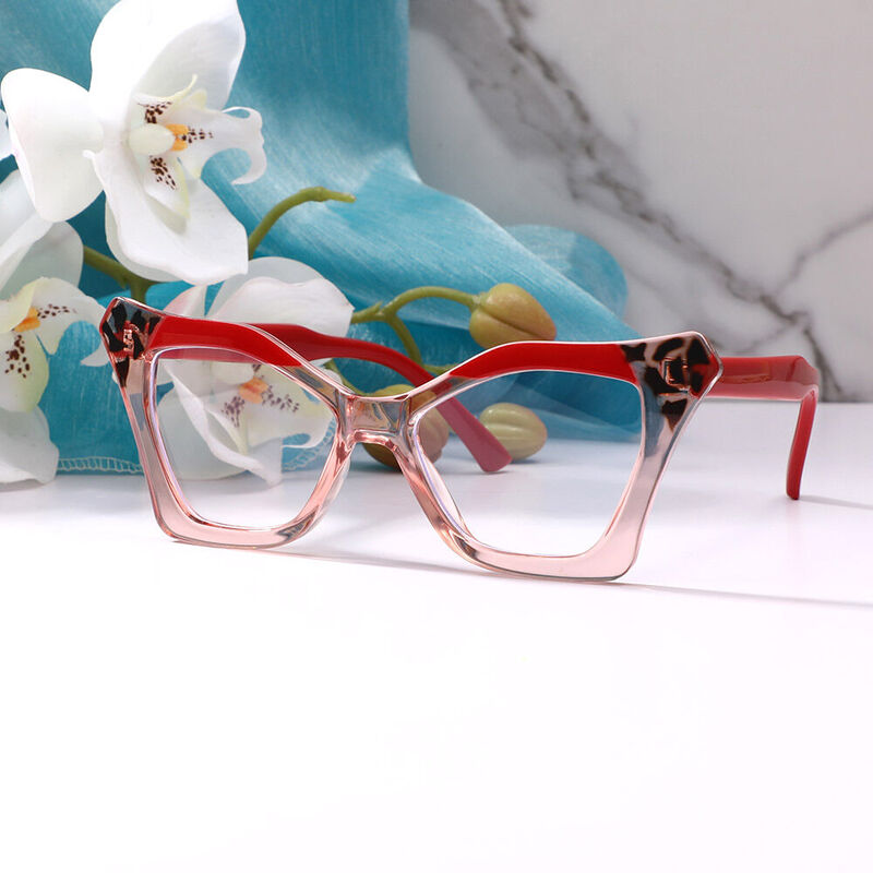Scotao Cat Eye Red Glasses