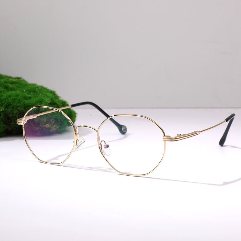 Herbert Geometric Gold Glasses