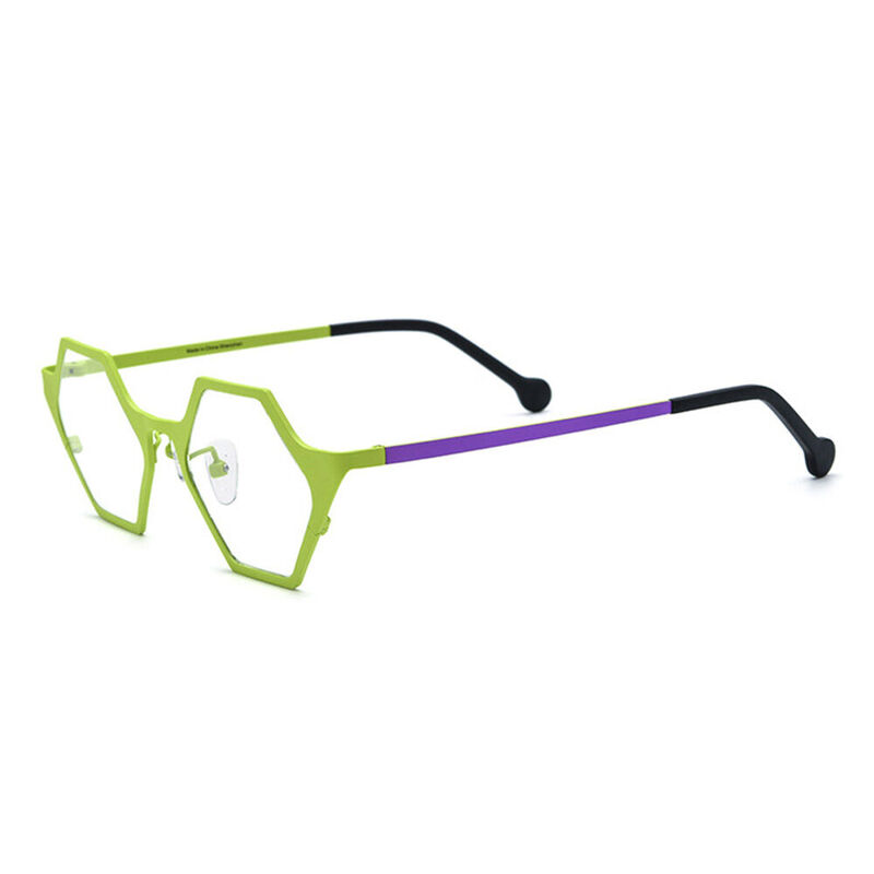 MacArthu Geometric Green Glasses