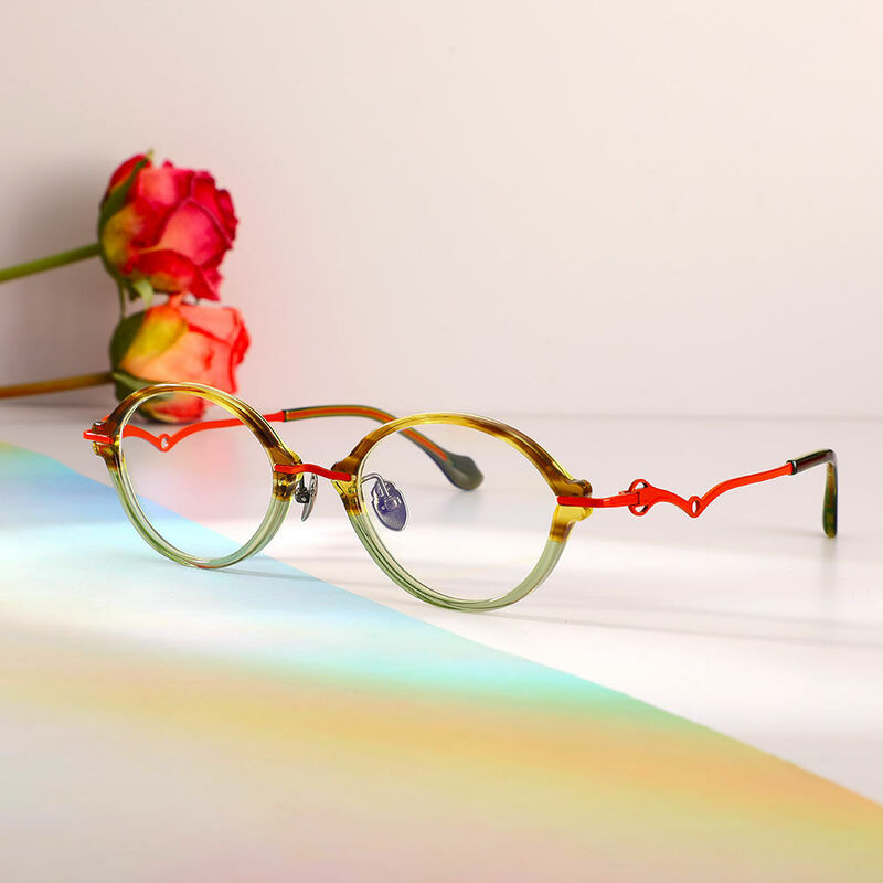 Corneliu Ovale Grüne Brille