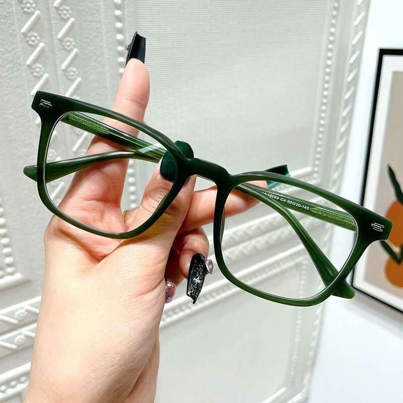 Dunbar Round Green Glasses