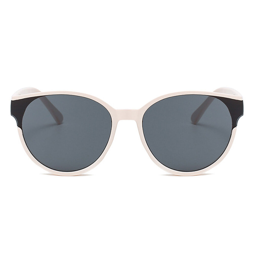 Monroe Round White Sunglasses