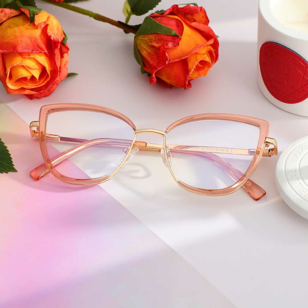 Alva Cat Eye Rosa Brillen