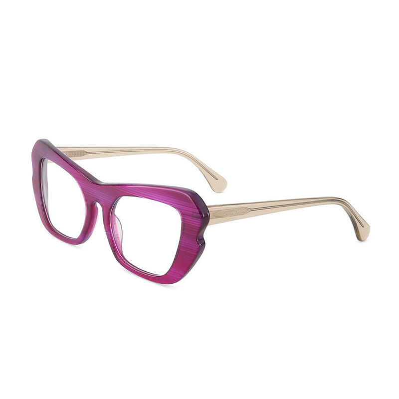 Fire Cat Eye Purple Glasses