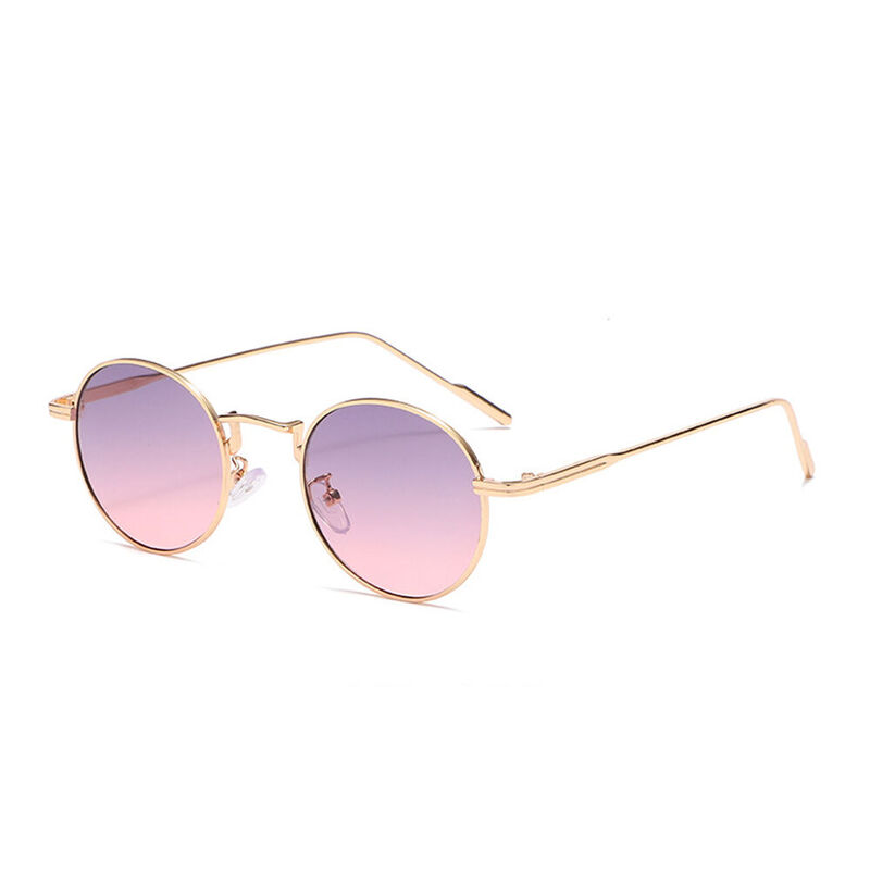 Ellis Round Pink Sunglasses