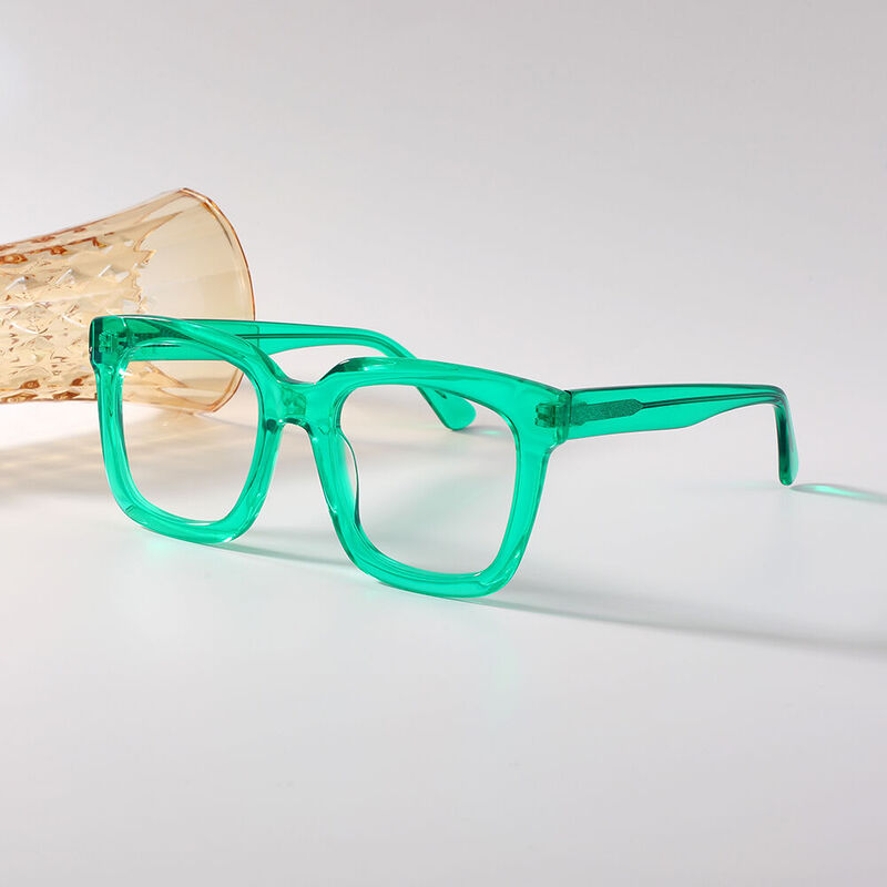 Clark Square Green Glasses