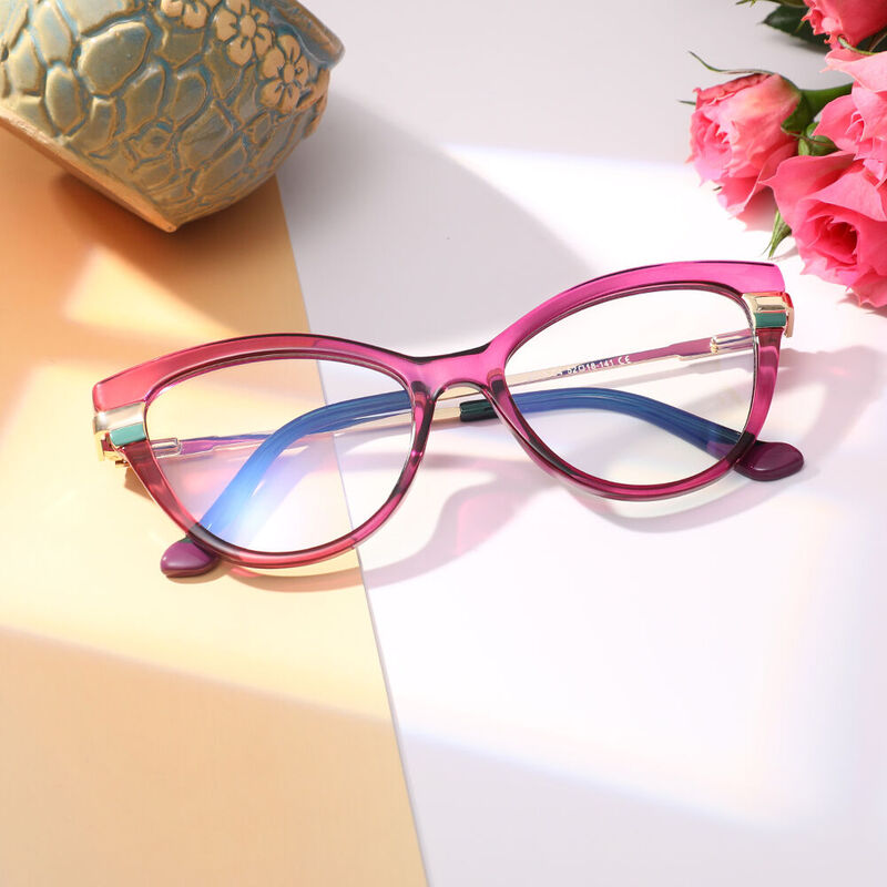 Hamle Cat Eye Purple Glasses