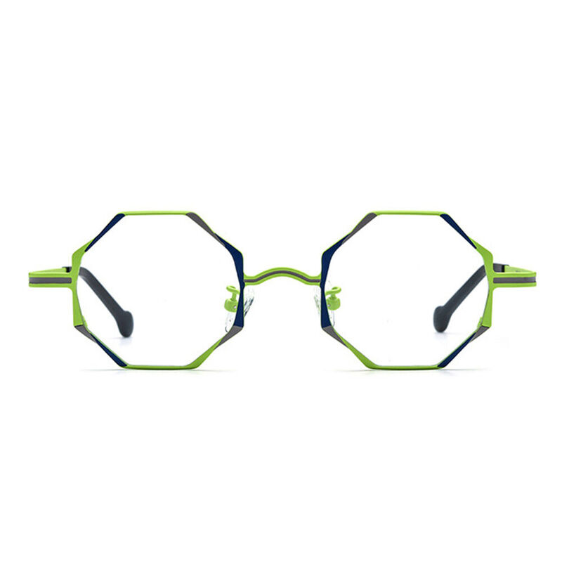 Sawye Geometric Green Glasses