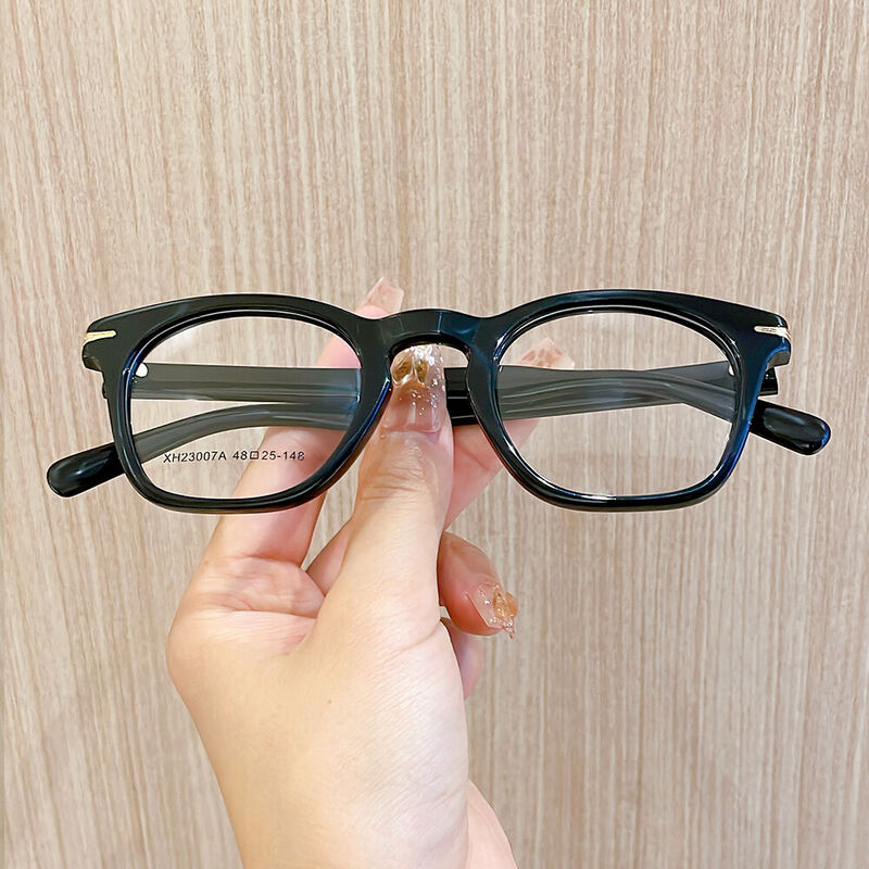 Euphemie Square Black Glasses