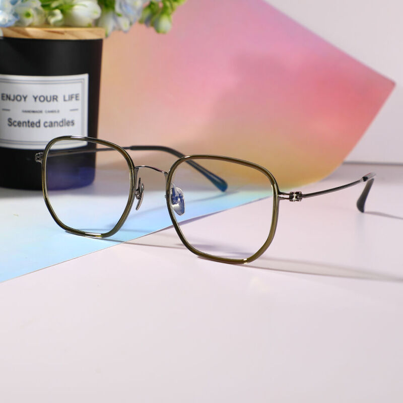 Carl Square Green Glasses