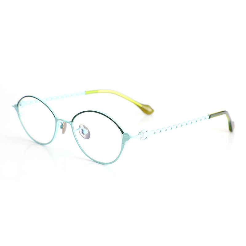 Les Oval Blue Glasses