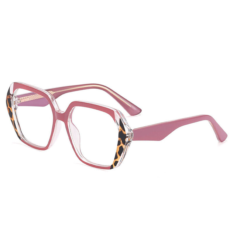 Danesha Geometric Pink Tortoise Glasses
