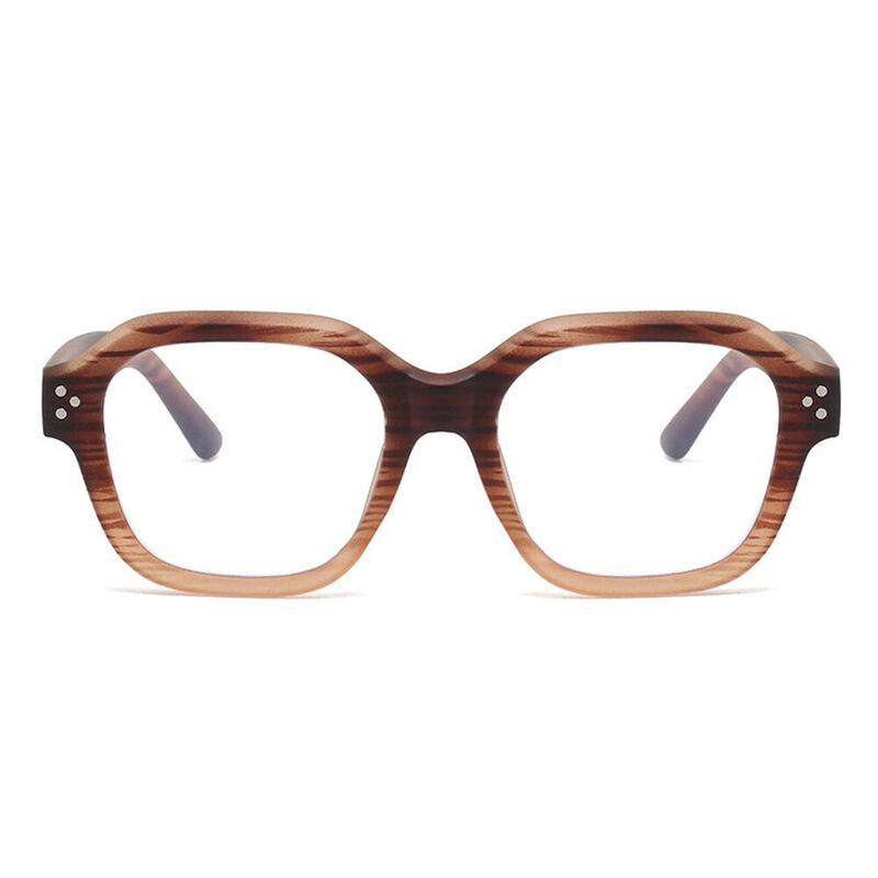 Geralic Geometric Brown Glasses