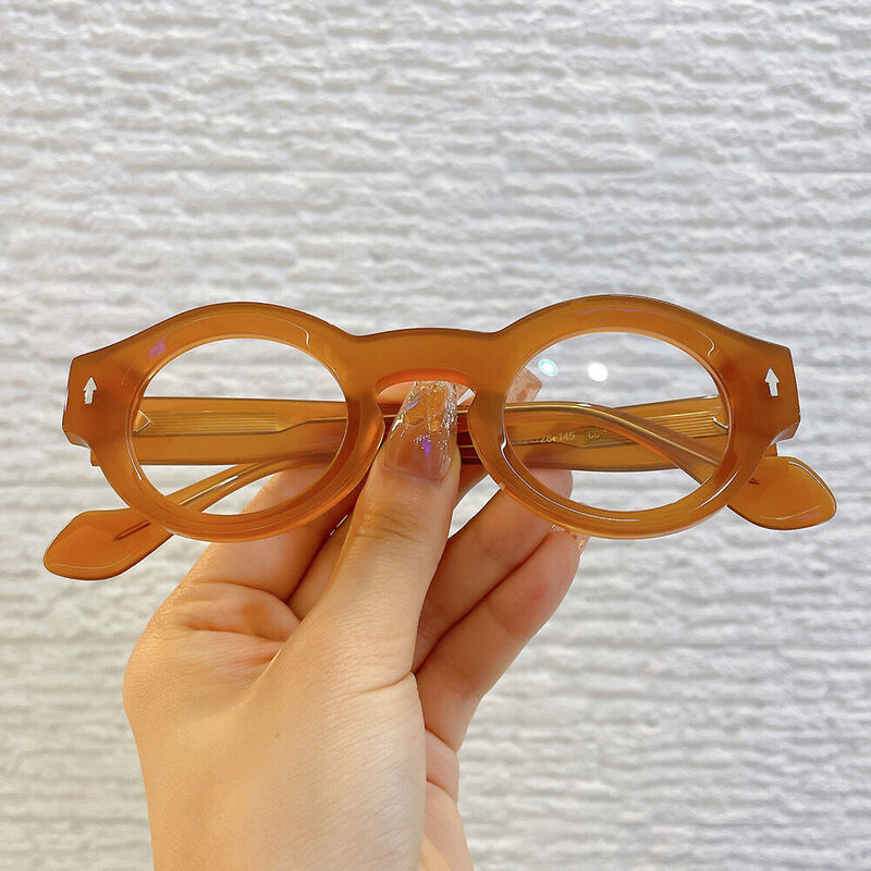 Oswal Round Orange Glasses