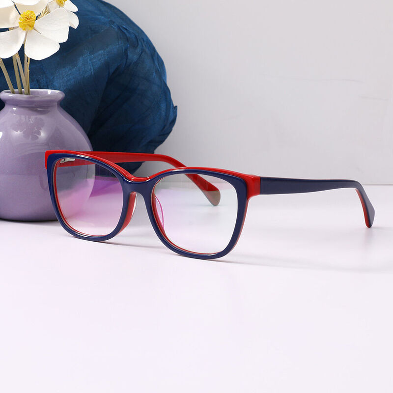 Edisea Square Blue Glasses