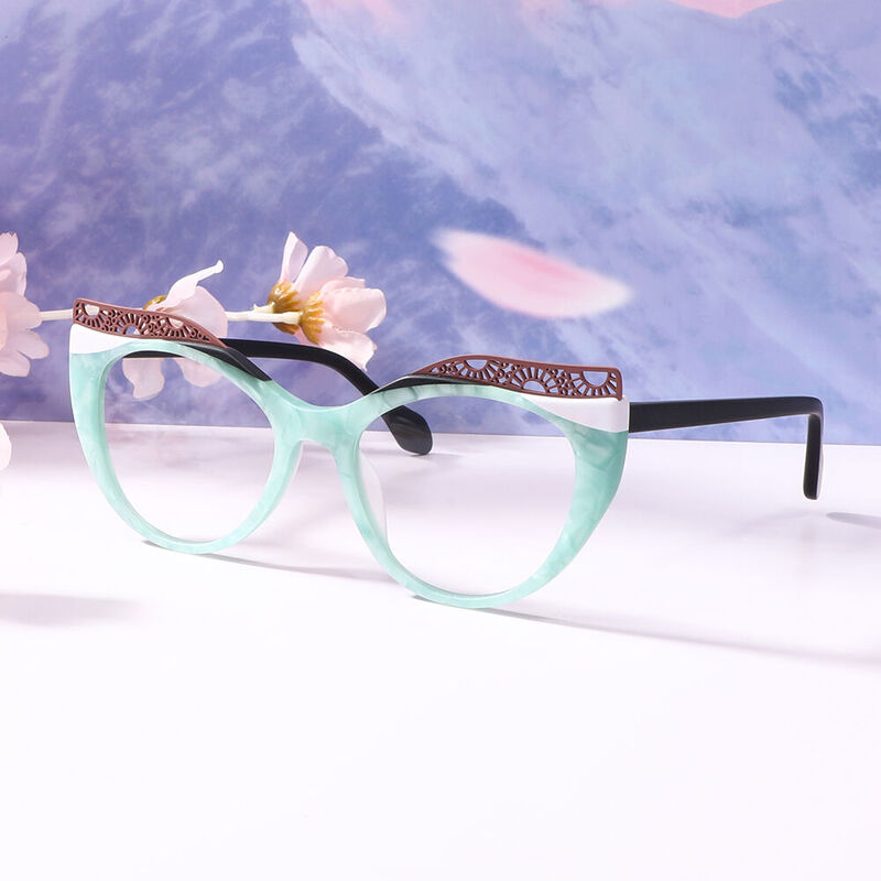 Anderso Cat Eye Blue Glasses