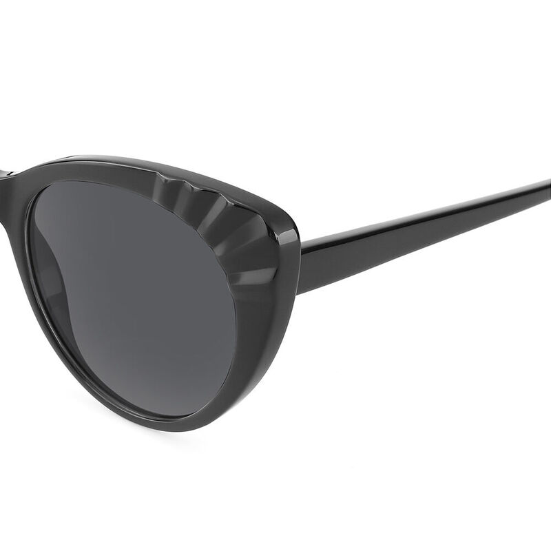 Kattie Cat Eye Black Sunglasses