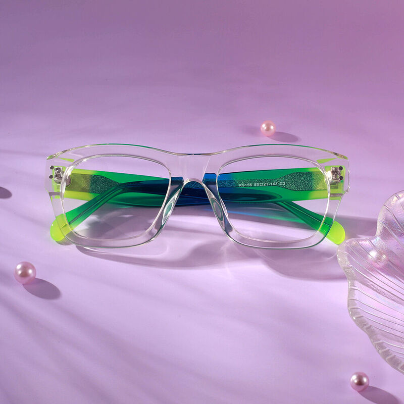 Fay Square Transparent Multicolored Glasses