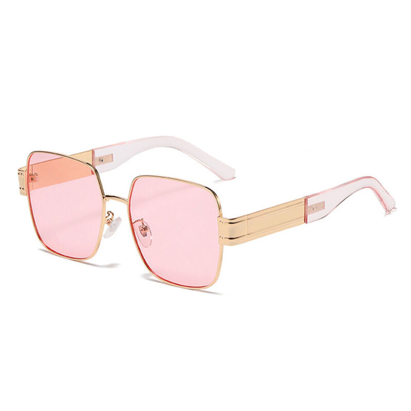 Flavia Square Pink Sunglasses