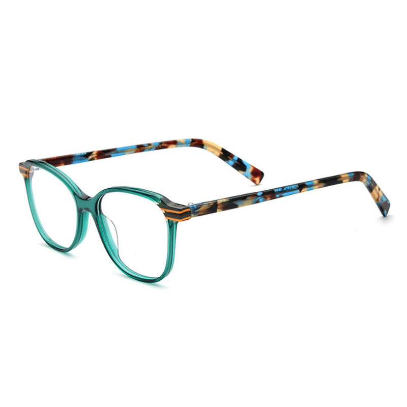 Wilmot Oval Green Glasses