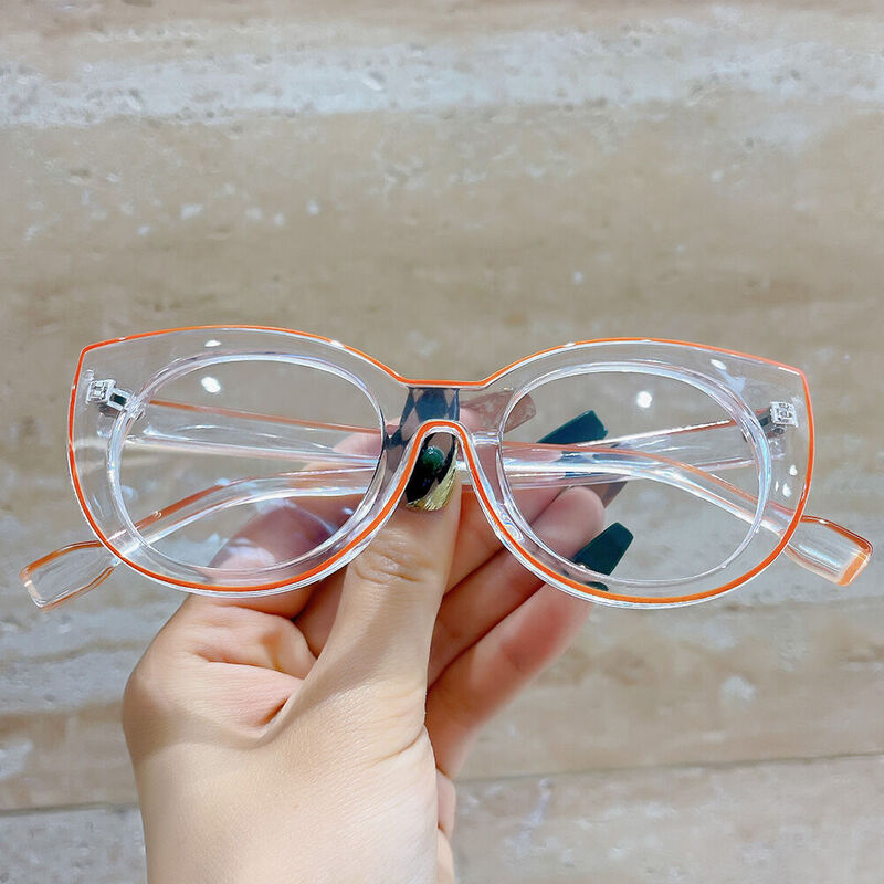 Gloria Cat Eye Orange Glasses