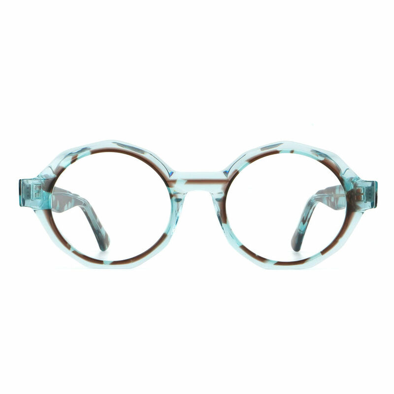 Mure Round Blue Glasses