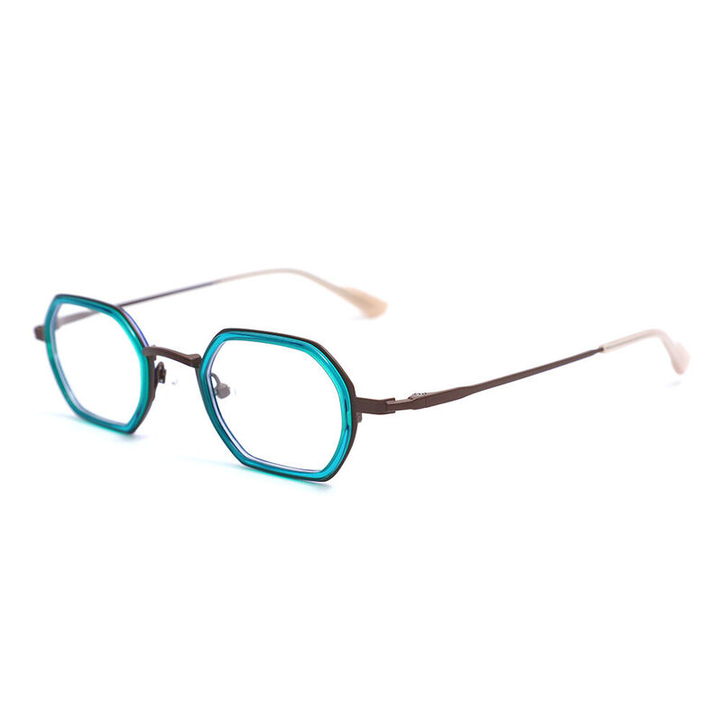 Clarei Geometric Light Blue Glasses