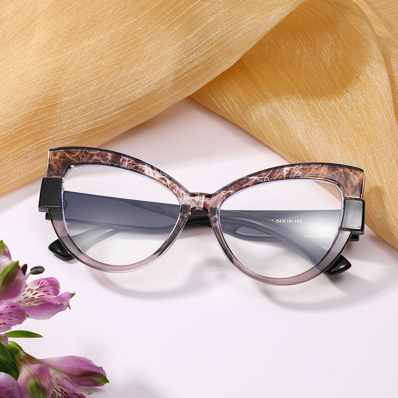Eileo Cat Eye Brown Glasses