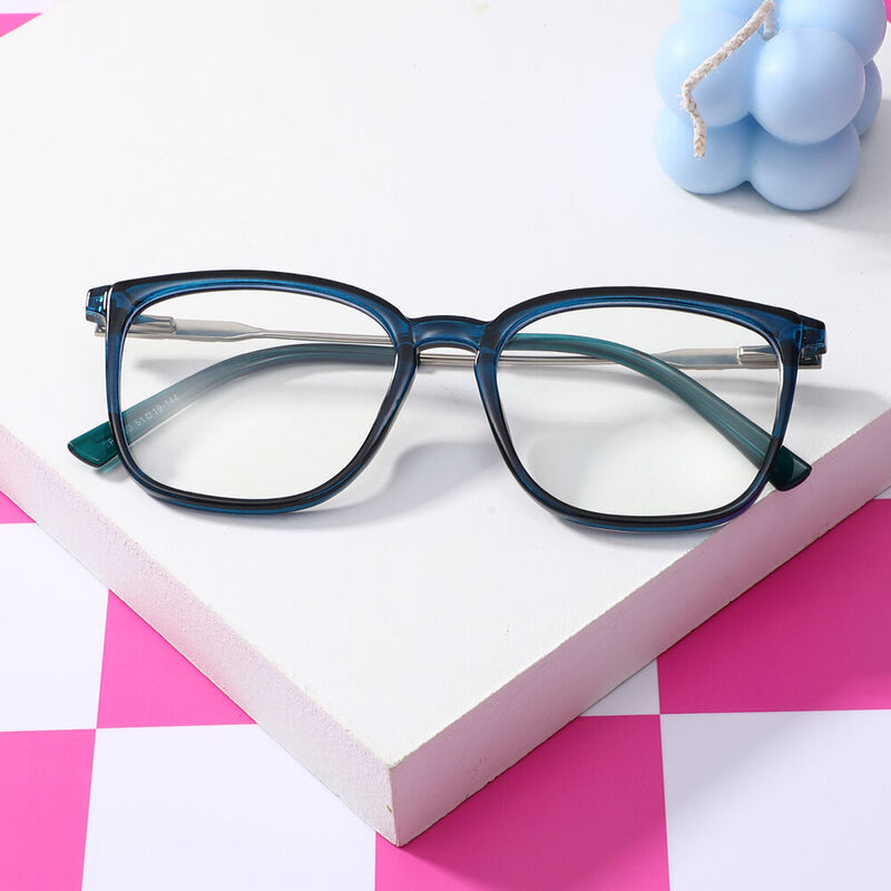 Salaa Square Blue Glasses