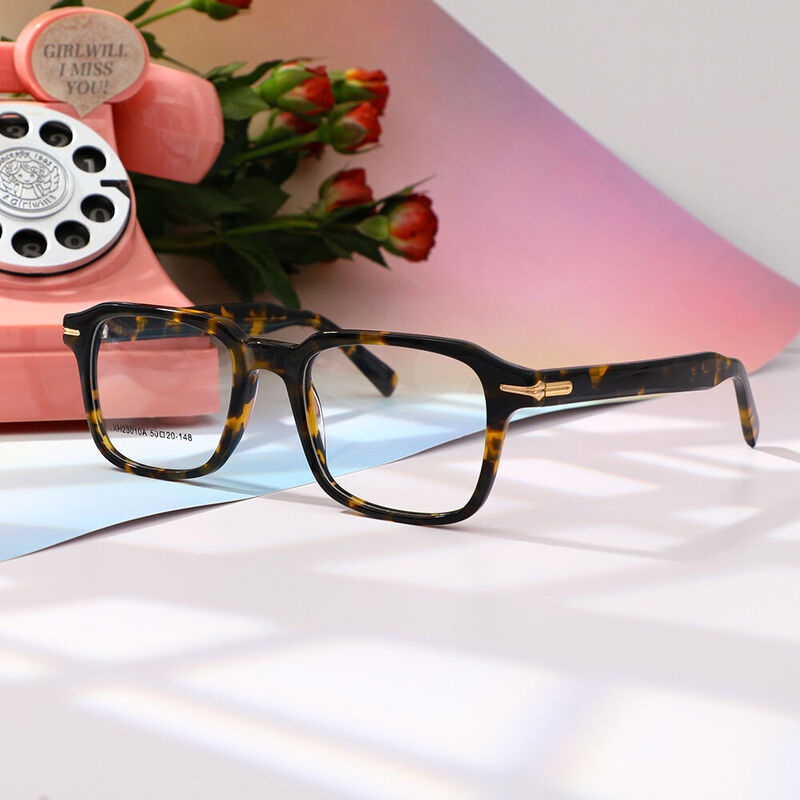 Jeffer Square Tortoise Glasses
