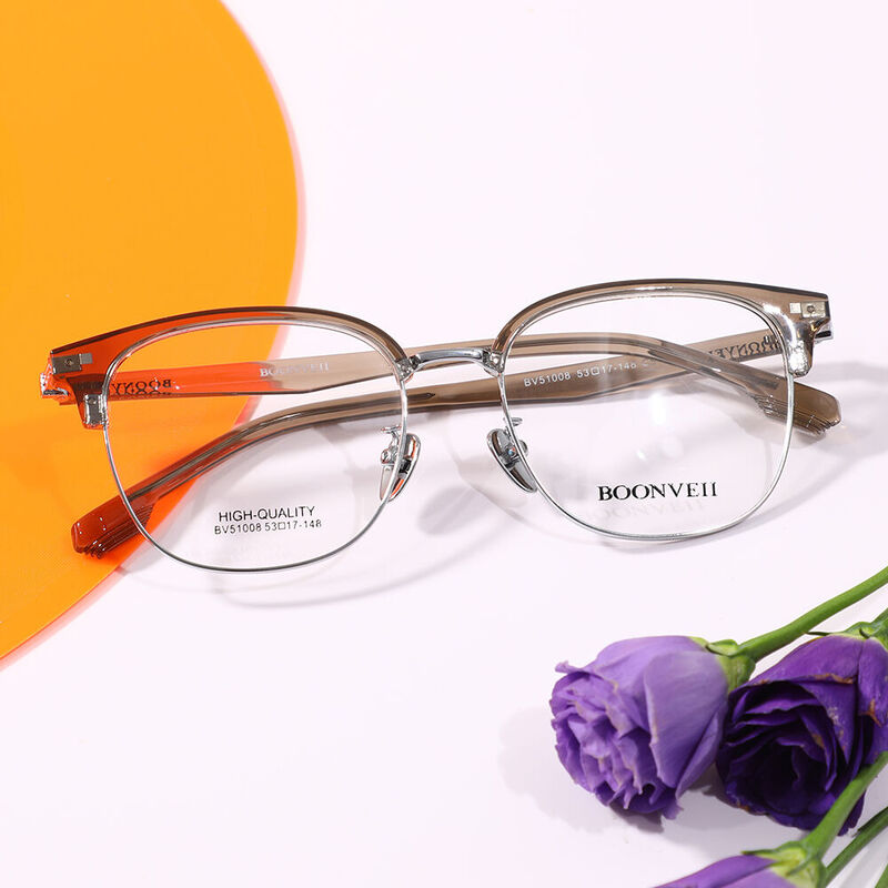 Kenne Browline Brown Glasses