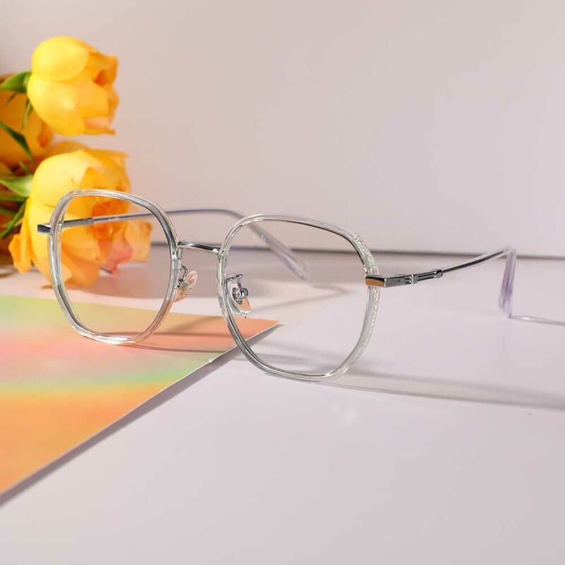 Morga Geometric Clear Glasses