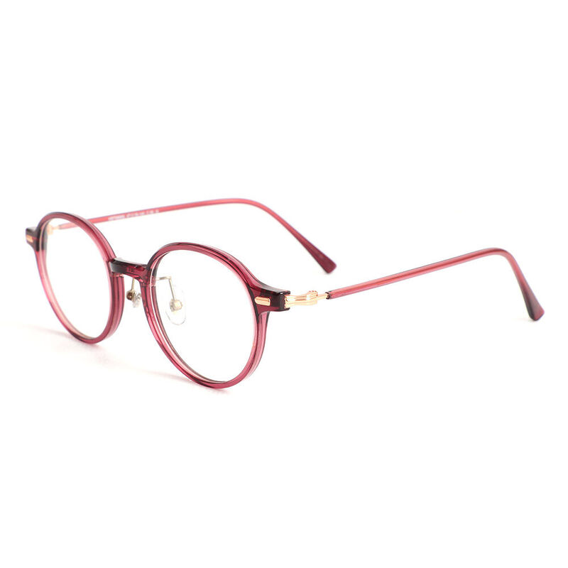 Martina Round Purple Glasses