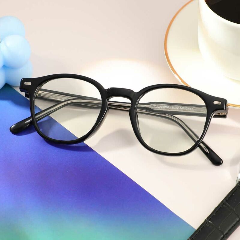 Zebulon Square Black Glasses