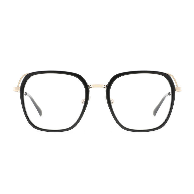 Delphine Square Black Glasses