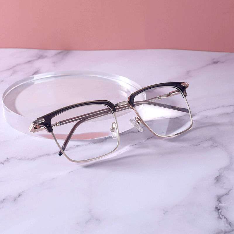 Riverside Browline Grey Glasses