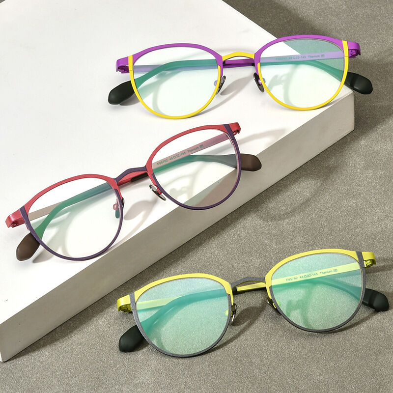 Lance Oval Purple Glasses