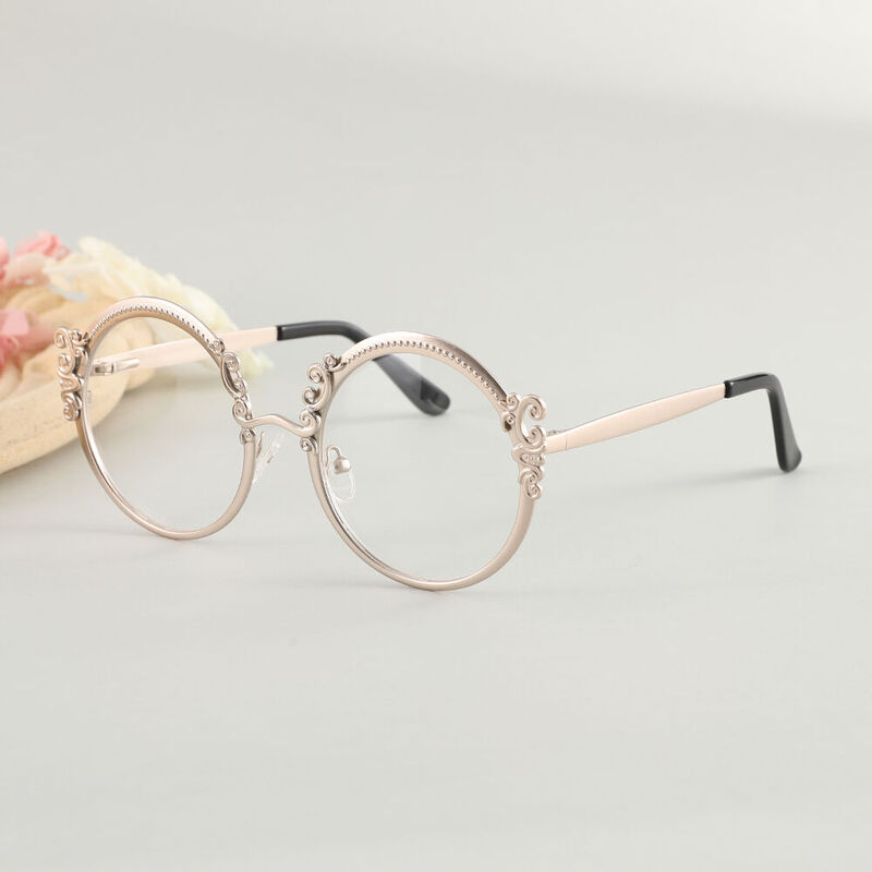 Juliana Runde Goldene Brille