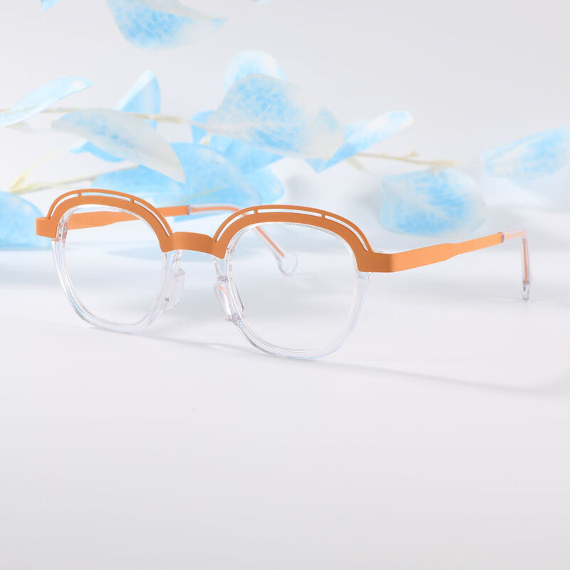 Troy Round Clear Glasses
