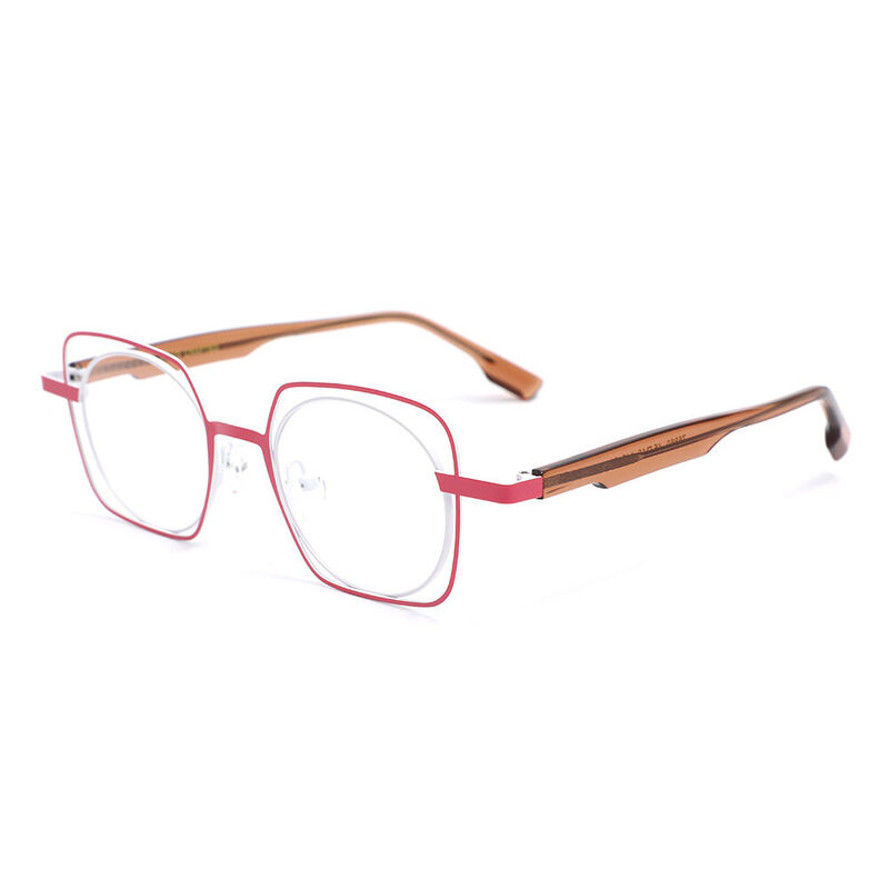 Rachee Geometric Pink Glasses