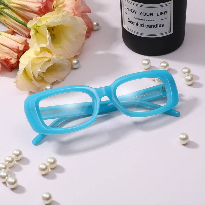 Lestist Rectangle Blue Glasses