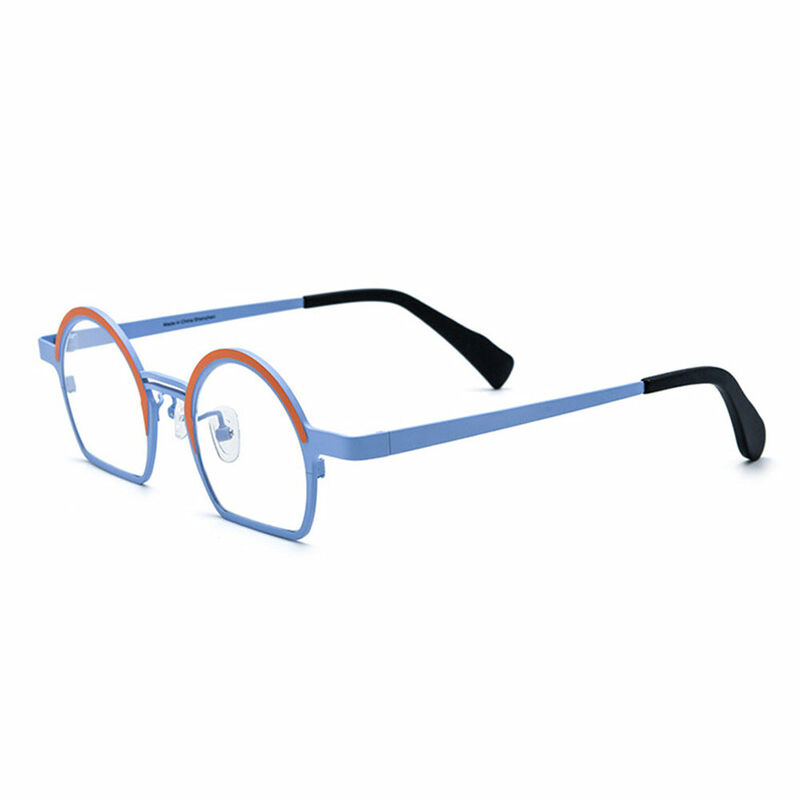 Quille Runde Blaue Brille