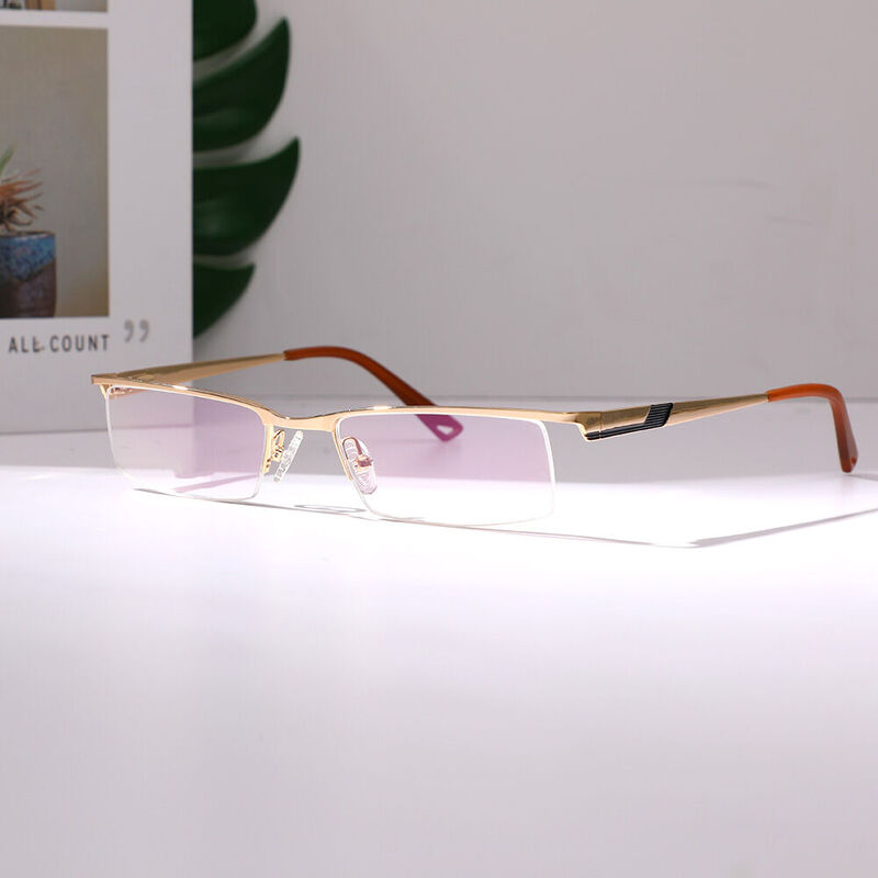 Hamilton Rectangle Gold Glasses