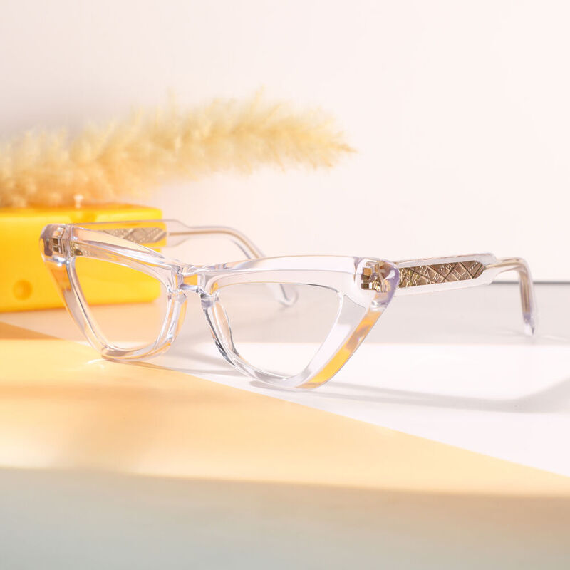 Grantha Cat Eye Clear Glasses