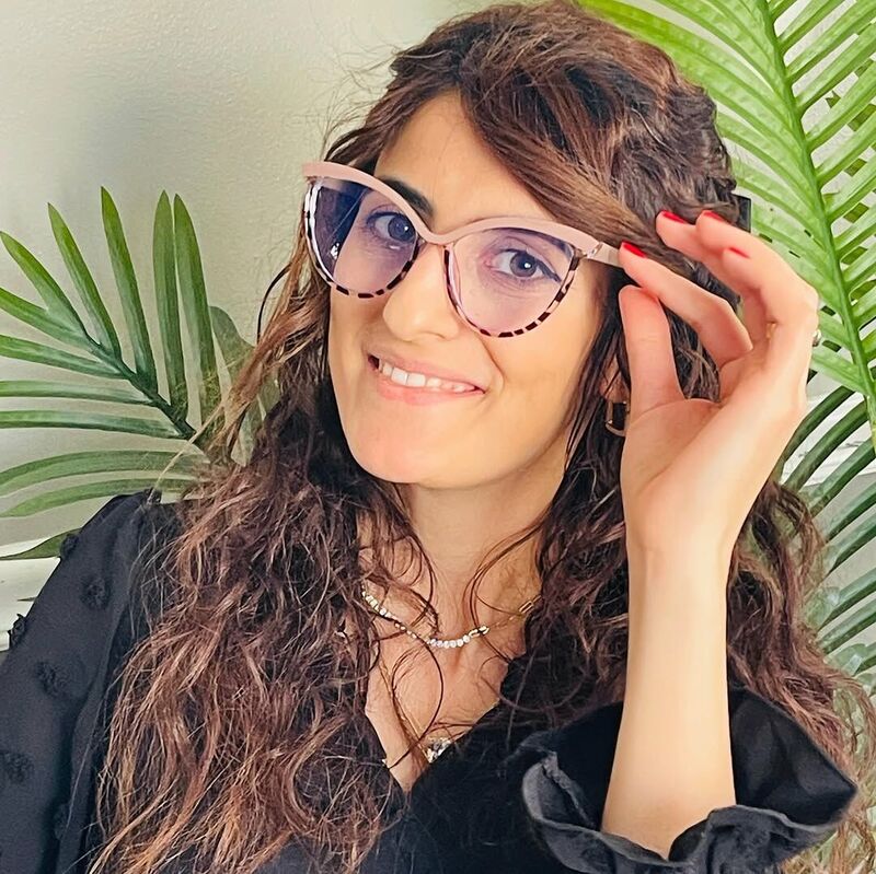 Bing Cat Eye Graue Brille